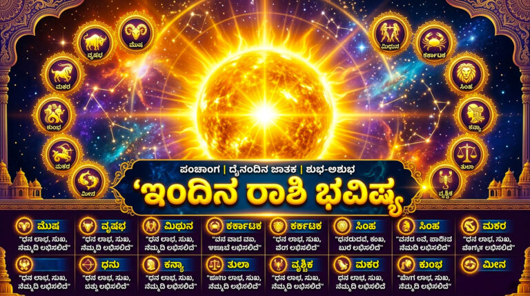 ಇಂದಿನ ರಾಶಿ ಭವಿಷ್ಯ 22 ಮಾರ್ಚ್ 2026: ಸೂರ್ಯದೇವನ ಆಶೀರ್ವಾದದಿಂದ ಮಿಥುನ, ತುಲಾ, ಕುಂಭ ರಾಶಿಯವರಿಗೆ ಆರ್ಥಿಕ ಲಾಭ! ಎಲ್ಲಾ 12 ರಾಶಿಗಳ ಸಂಪೂರ್ಣ ಭವಿಷ್ಯ ಮತ್ತು ಪಂಚಾಂಗ ಮಾಹಿತಿ ಇಲ್ಲಿ ನೋಡಿ.