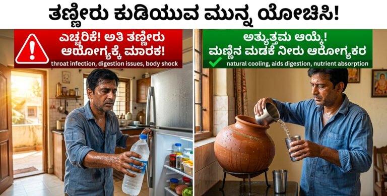 ಬಿಸಿಲಿನಿಂದ ಬಂದ ತಕ್ಷಣ ತಣ್ಣೀರು ಕುಡಿಯುವುದು ಆರೋಗ್ಯಕ್ಕೆ ಅಪಾಯಕಾರಿಯೇ? ಜೀರ್ಣಕ್ರಿಯೆ, ಹೃದಯ ಮತ್ತು ದೇಹದ ಮೇಲೆ ಬೀರುವ ಪರಿಣಾಮಗಳ ಬಗ್ಗೆ ಸಂಪೂರ್ಣ ಮಾಹಿತಿ ಇಲ್ಲಿದೆ.
